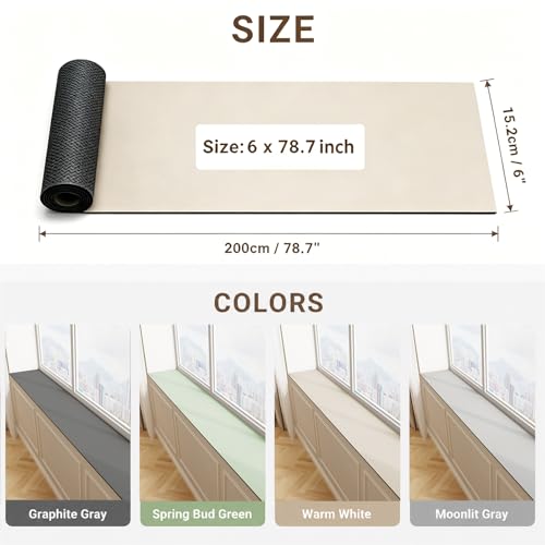 Narrow Window Sill Mat, Cut-to-Fit Non-Slip Pad (Dark Gray, 6 * 79in) - view 6
