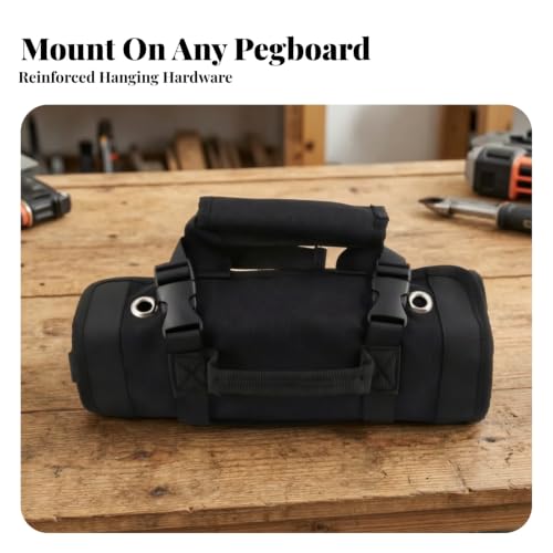 Tear-Resistant Tool Storage Carrier Bag | Compact, Portable tool holder, for Garage, Electricians, handymen, Black - view 3
