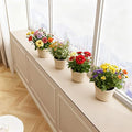 Absorbent Window Sill Protector for Plants, Non Slip Window Sill Mat Casement Protective Cover, Diatomaceous Earth Bay Window Cushion for Balcony(White,100x10cm/39x4inch)