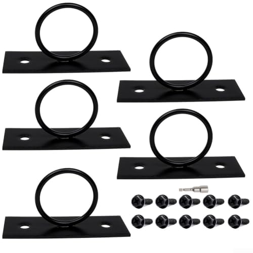 5 Pack 2 Inch Rope Support Holder Drop Ring Brackets for Garden Fence