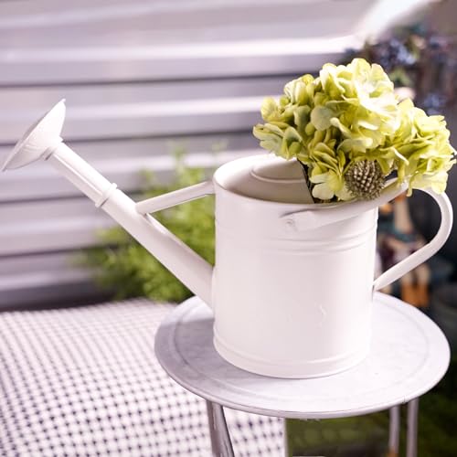 1 Gallon White Metal Watering Can with Removable Watering Rose - view 6