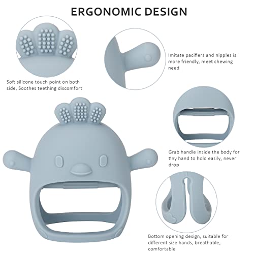 Silicone Baby Teether Toys for Infants 3-6 6-12 Months, Olive - view 2