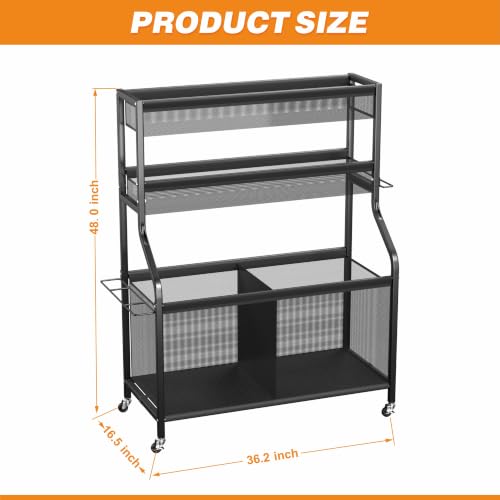 Sports Equipment Organizer, Golf Bag Stand w/Ski & Ball Storage - view 2