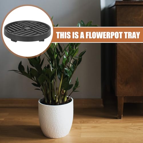 Plastic Plant Pot Saucers with Hidden Wheels, Movable Planter Holder - view 4