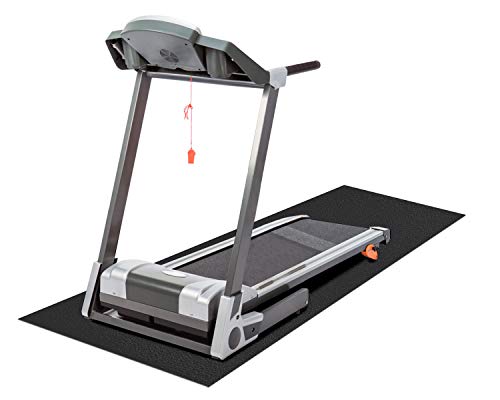 Treadmills Mat for Health & Fitness Exercise Equipment - Anti-Fatigue Elliptical, Bike, Jump Rope Mat, 6mm Thick, Used On Hard Floors and Carpet Protection 36"x60"
