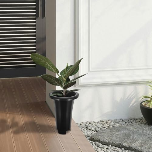 PP Nursery Pots 148mm Tall 10 Pack Black with Drainage Holes - view 5