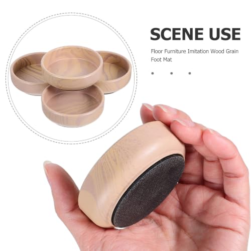 4pcs Wood Grain Furniture Pads, Anti Scratch Floor Protectors - view 3