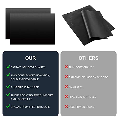 Oven Liners for Bottom of Oven, 2 Pack, 15.74 x 23.62 in - view 5