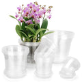 25 Pack 7/6/5/4/3 Inch Clear Nursery Pots with Drainage Trays