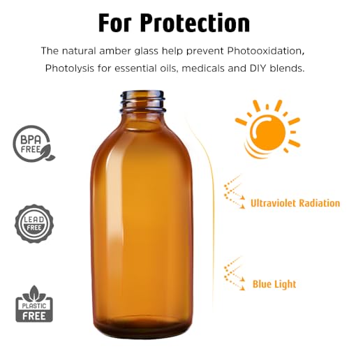 Small Glass Spray Bottles 4 OZ, 2 Pack Amber Glass Spray Bottles - view 3