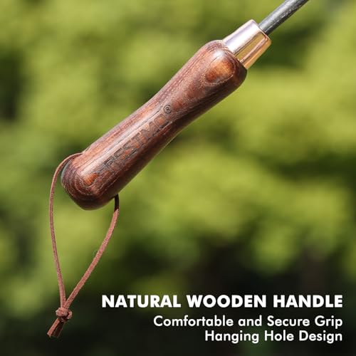 Gardening Tools Set, 3-in-1, Carbon Steel, Wooden Handle, Brown - view 3