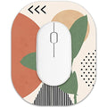 Small Mouse Pad 6 x 7 Inch, Oval Mini Mouse Pad with Non-Slip Rubber Base, Waterproof Compact Mouse Mat for Laptop Computer Wireless Mouse Keyboard Tray Home Office Travel, Tropical Plants