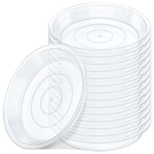 Plastic Plant Saucer, 6 Inch Planter Trays for Indoor Plants, Thicker Plant Water Drip Trays for pots, Planter Saucer for Indoors and Outdoor, Plant Container Accessories