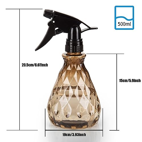 2 Pcs Spray Bottles, 500 ml/17 oz Empty Water Spray Bottles, Plastic Reusable Adjustable Mist Sprayer Squirt Bottles Containers Refillable for Cleaning Solutions, Gardening, Plants - view 2