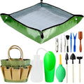 Garden Succulent Kit with Organizer Bag,15 Pieces, Green