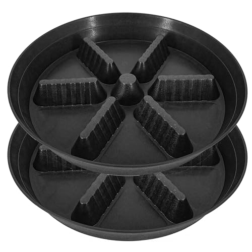 2 Pack Plant Saucer 17 inch 2 Pack, Raised Middle Plant Trays for Pots, Large Plastic Plant Saucers for Indoors, Water Tray for Plants,Drip Trays Plant Stand Water Catcher Tray, Pot Saucers for Plants