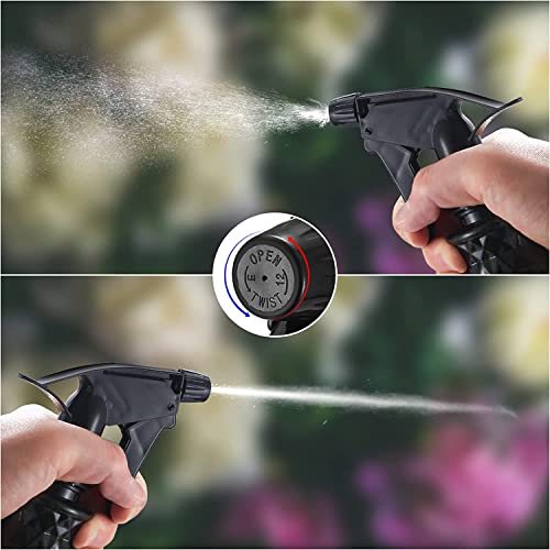 2 Pcs Spray Bottles, 500 ml/17 oz Empty Water Spray Bottles, Plastic Reusable Adjustable Mist Sprayer Squirt Bottles Containers Refillable for Cleaning Solutions, Gardening, Plants - view 6