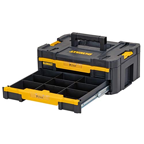 DWST1-70706 T-Stak IV Tool Storage Box with 2-Shallow Drawers, Yellow/Black, 44 x 31.4 17.6 cm - view 5
