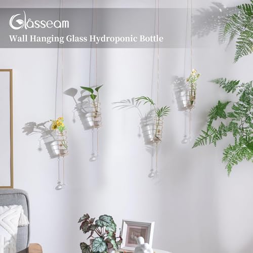 4 Pack Hanging Plant Propagation Stations with Crystal Suncatchers - view 3