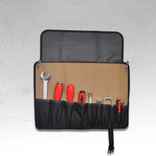 Portable Oxford Fabric Tool Roll Bag for Repair Work, Black - view 4