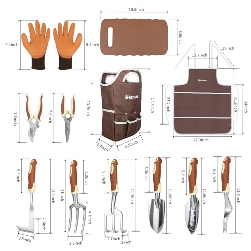 Brown Garden Tools Set 12-Piece, Gardening Gifts for Women Men - view 2