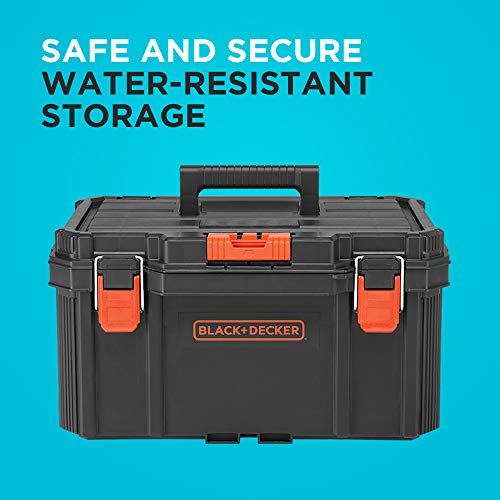 By BLACK+DECKER BLACK+DECKER BDST60500APB Stackable Storage System - 3 Piece Set (Small, Deep Toolbox, and Rolling Tote) - view 6