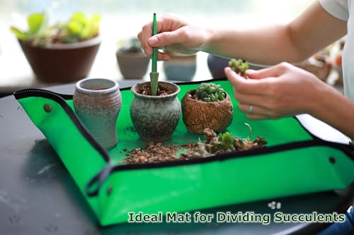 39.5"X31.5" Large Repotting Mat for Indoor Plants Transplanting/Dividing and Dirt Control, Gardenig Gifts for Women, Waterproof Gardening Potting Mat for Succulent - view 3