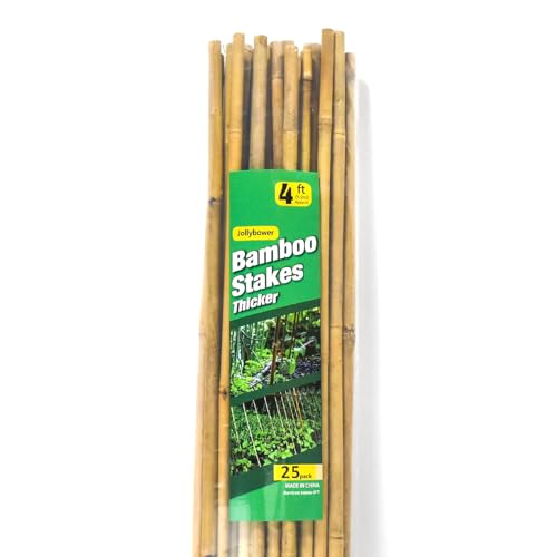 25pcs 1/2" D Thicker Heavy Duty Bamboo Stakes, 4FT Plant Stakes, Natural Garden Stakes for Tomato, Bean, Flowers,Trees Potted and Climbing Plant Support - view 6