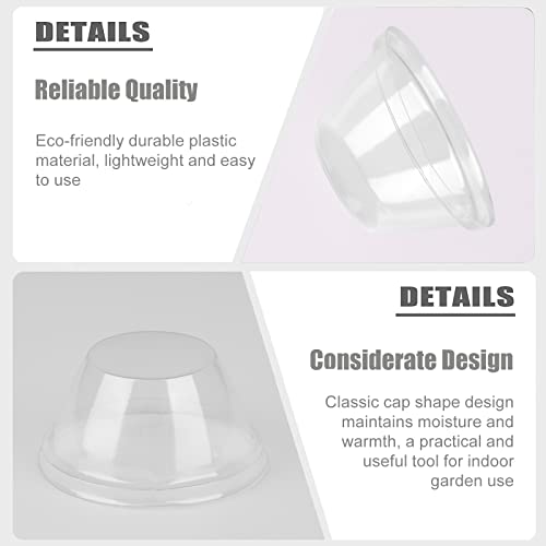50 Pack Grow Domes, Replacement Grow Dome Caps Compatible with AeroGarden, Plant Covers for Hydroponic Growing System - view 3