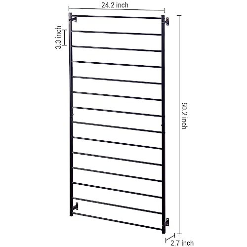 Matte Black Metal Garden Trellis Wall Mounted Plant Support - view 4