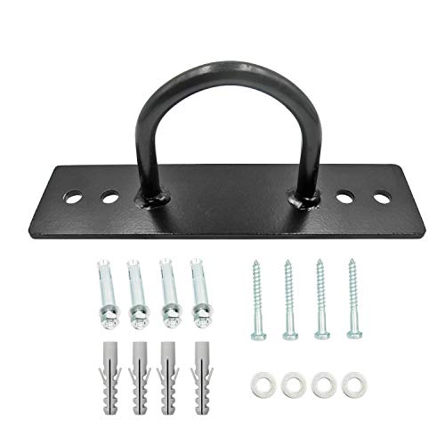 Battle Ropes Anchor, Battle Rope Wall Ceiling Mount Kit Bracket Hook for Suspension Straps Crossfit Gymnastic Rings, Body Weight Strength Training Systems, Yoga Swings Hammocks, Boxing Equipment - view 7
