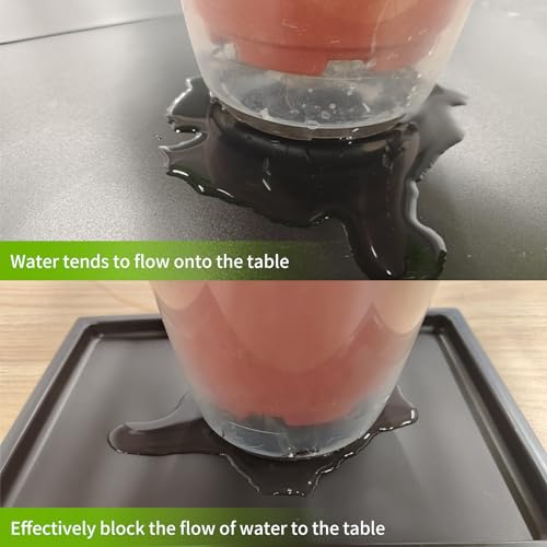 2 Packs Bonsai Humidity Plant Tray Drip Trays, Square Plastic Pot Saucer Draining Tray for Indoors Outdoors for Cactus, Succulents, Bonsai Tree, Stone to Drain, Protect, Decorate(11.4*8.4Inch) - view 4