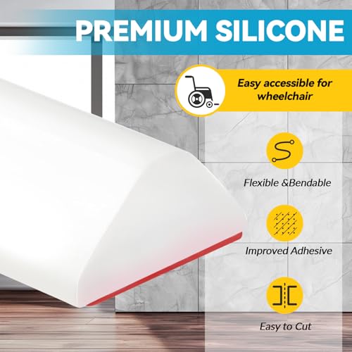 39" Collapsible Shower Threshold Water Dam Shower Barrier Keeps Water Inside Threshold Dry and Wet Separation Retention System Suitable for Bathroom Kitchen Sink Bathtub - view 4
