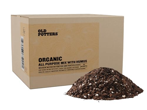 All-Purpose Growing Media with Humus for - Heavier, Pre-moistened Planting Soil Blend with Canadian Peat Moss, Perlite, and Humus, 24 Quarts