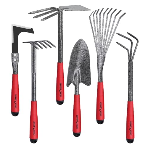 6-Piece Garden Tool Set, Heavy Duty Steel Hand Tools