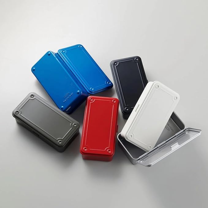 Sugimura-ya TOYO Steel Tool Box T-190 SE (Summer Emerald Green) H7.99×W4.29×D2.20inch Steel Trunk For Pegs, Metal fittings, Pen, Accessory, And Utility Knife Made In Japan - view 3