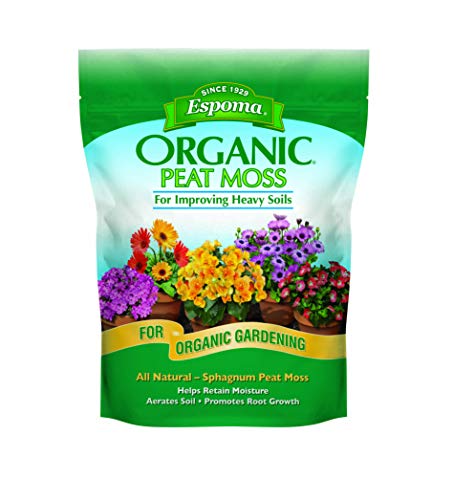 Organic Peat Moss; All-Natural Horticultural Grade Sphagnum Peat Moss Approved for Organic Gardening. Helps Improve Aeration & Moisture Retention. Promotes Root Growth – Pack of one