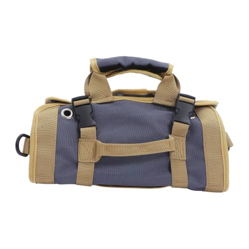 Roll up Tool Bag Heavy Duty Canvas Organizer for Electricians and Gardeners