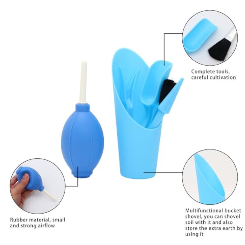 6pcs Succulent Planting Tool Set, Plastic Tools Blue for Beginners - view 7