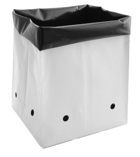 Grow Bags Thick Plastic Grow Bags for Potting, Seedlings, Rootings, 3 Gallon 50 Pack, White - view 2