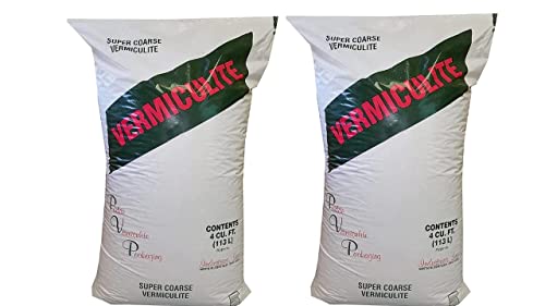 PVP Super Coarse Vermiculite Professional Grade - Excellent Soil Conditioner - Super Coarse Grade Granule – 103 Quarts - 4 Cubic Foot, 2 Pack