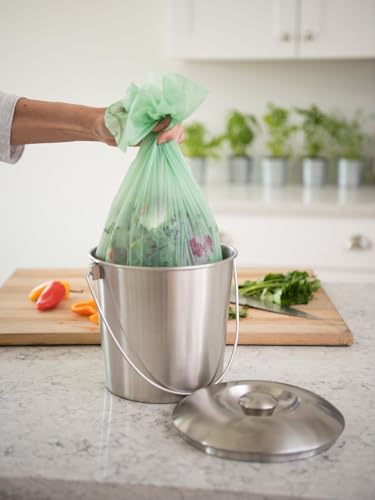 Natural Plant-Based Compost Bags, Biodegradable, BPI ASTM D6400, OK and Home OK Compostable, 2 Sets of 50 - view 4