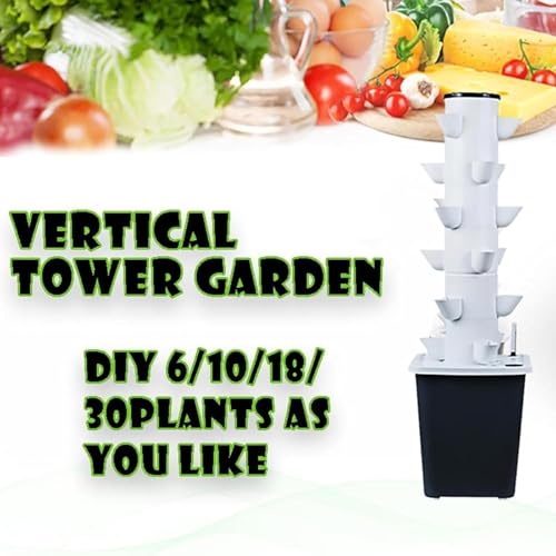 Indoor Hydroponic Tower Garden System - Aeroponic Growing Kit with Pump & Timer for Home Vegetables, Herbs, and Plants – Easy Setup, Saving, Soil-Free Gardening - view 2