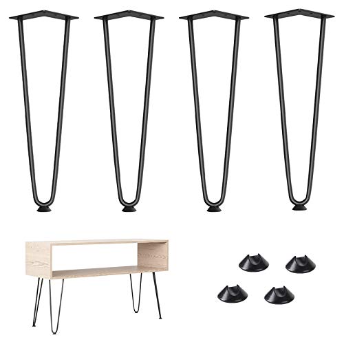 Hairpin Table Legs 14 inch, Black, 4 PCS