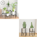 5-Pack Decent Metal Plant Stands with 2-Pack Adjustable Metal Plant Stand Indoor and Outdoor