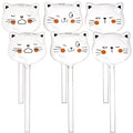 6 Pieces Self Watering Bulb, Glass Plant Watering Globes, Hand Blown Cat Shape Automatic Watering Spike Device for Indoor and Outdoor Plants