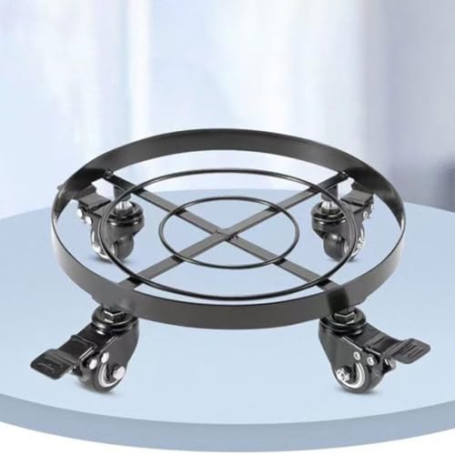 Iron Plant Pot Holder Tray Rolling Stand with Wheels for Planters - view 5