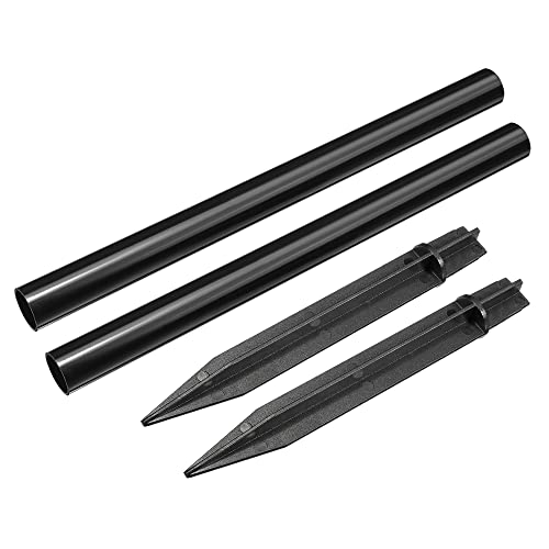 Plastic Ground Spikes 8.2 Inch Landscape Stakes with Extension Pole Light Replacement for Solar Torch Lamps of Garden Pathway, 2 Set