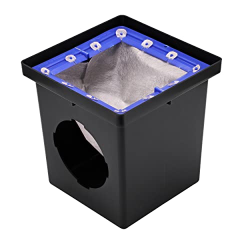 12-Inch Square Catch Basin Drain Filter with Catch Basin Riser, Black - view 3