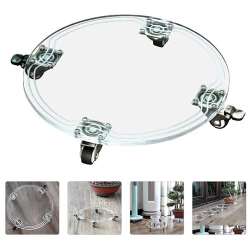 Acrylic Plant Pot Support Tray with Wheels for Moving Containers - view 7